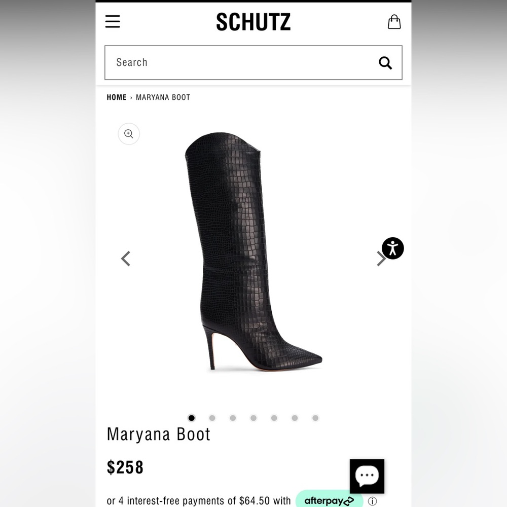 Maryana snake black tall knee high boots